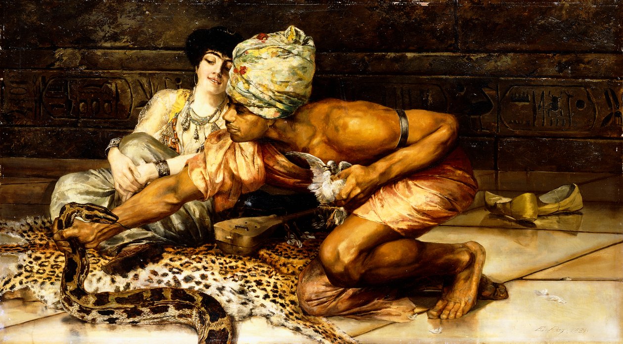 Zaklínač hadů, 1884 od Eugene Pavy