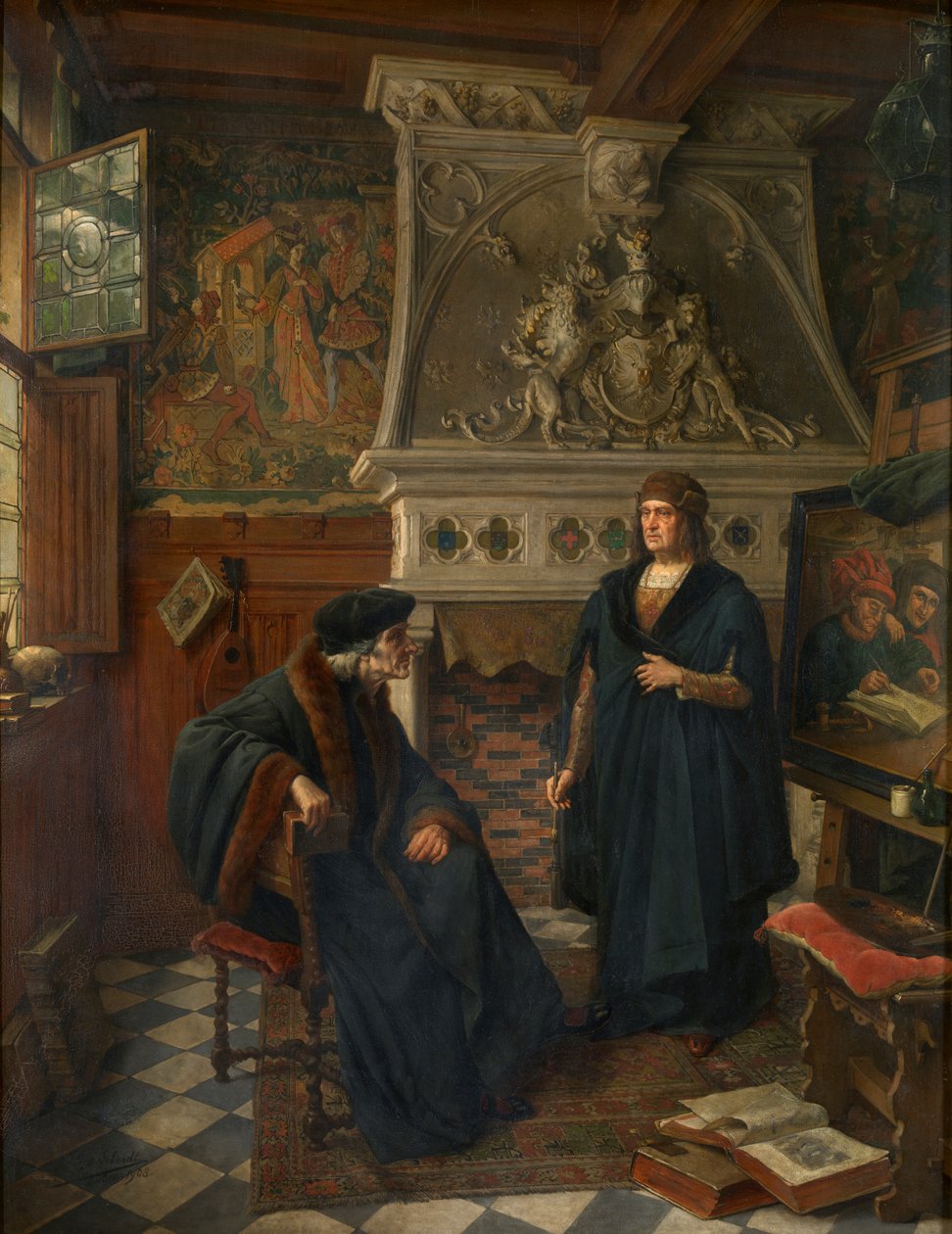 Erasmus a Quentin Matsys od Eugene Siberdt