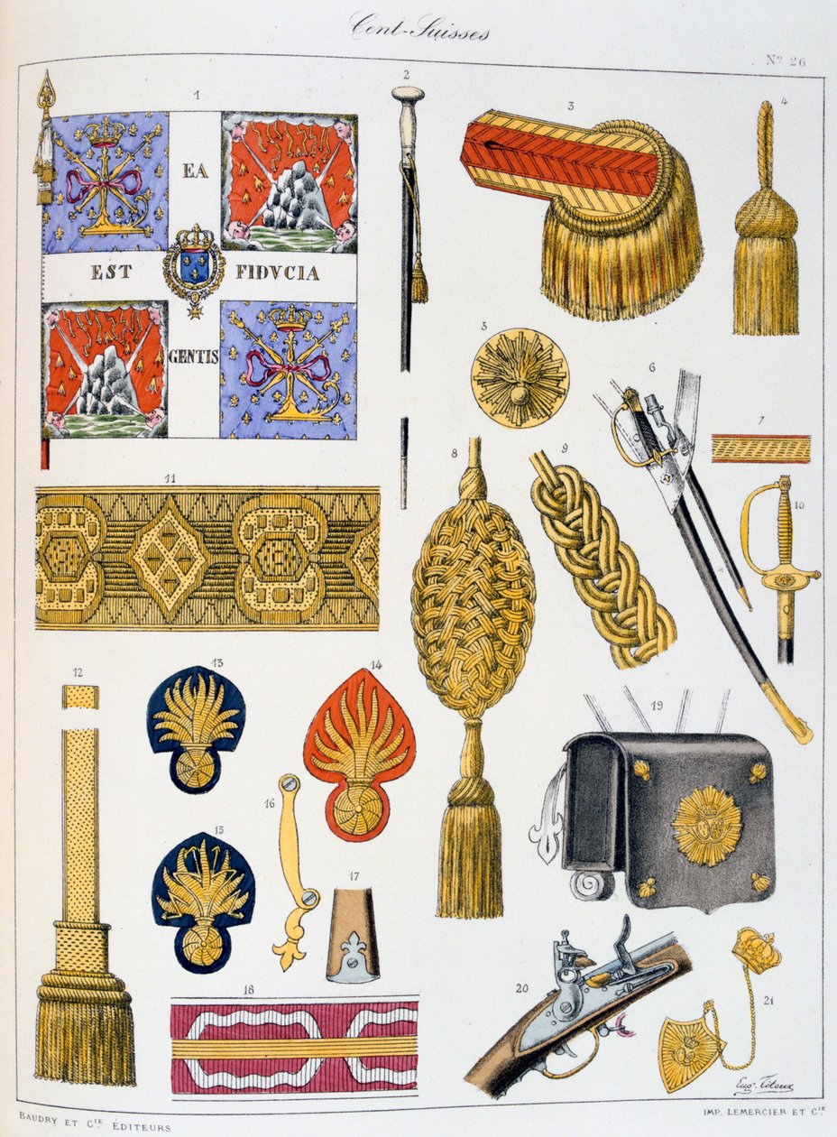 Cent-Suisses, Insignie od Eugene Titeux