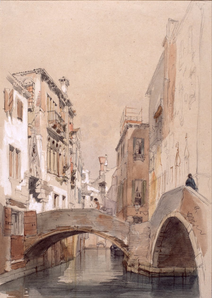 Benátský kanál od Eugenio Lucas Velázquez