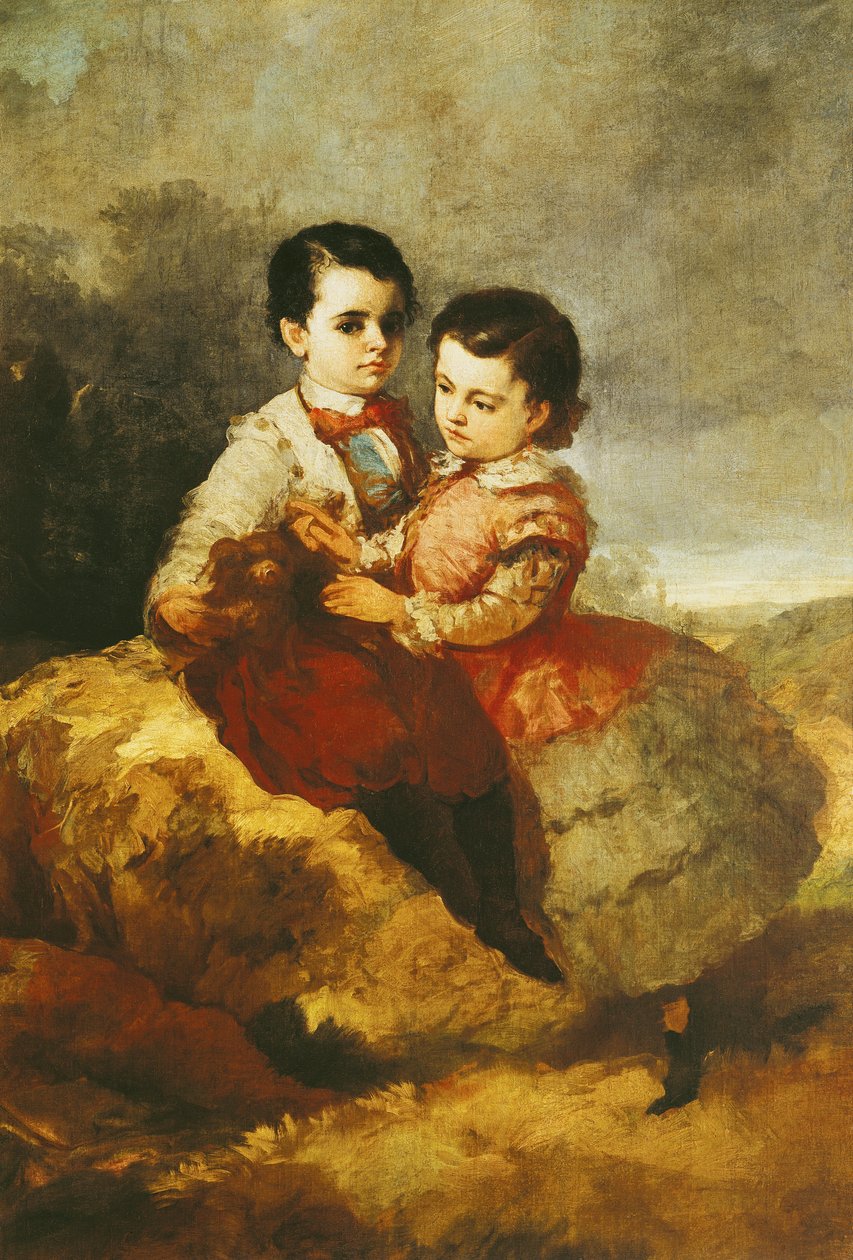 Umělcovy děti od Eugenio Lucas y Padilla