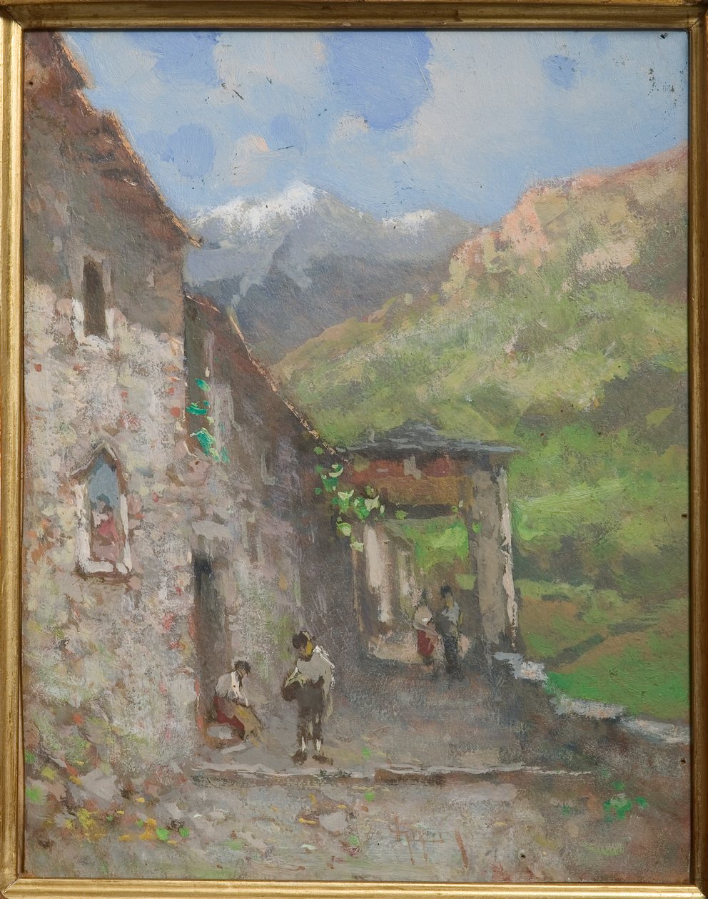 Alpine Village (olej a tempera na kartonu) od Eugenio Gignous