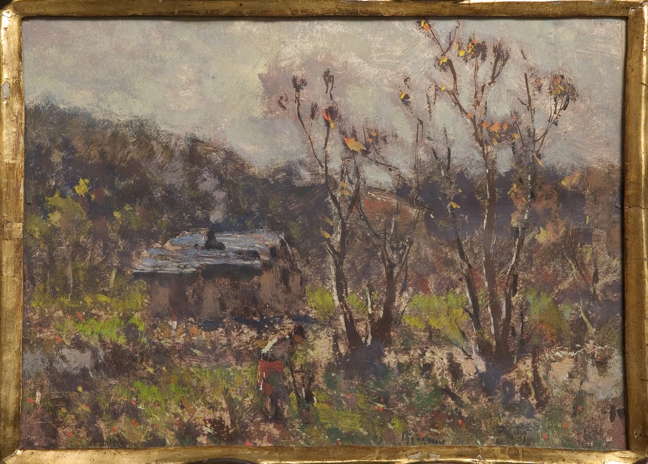 Farma (olej a tempera na papíře) od Eugenio Gignous