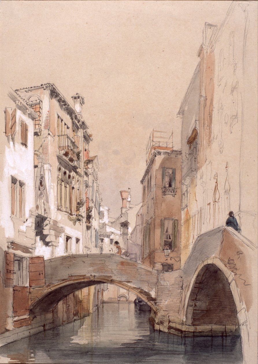 Benátský kanál od Eugenio Lucas Velázquez