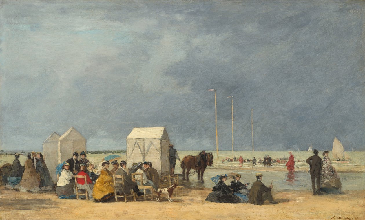 Koupání v Deauville od Eugene Louis Boudin