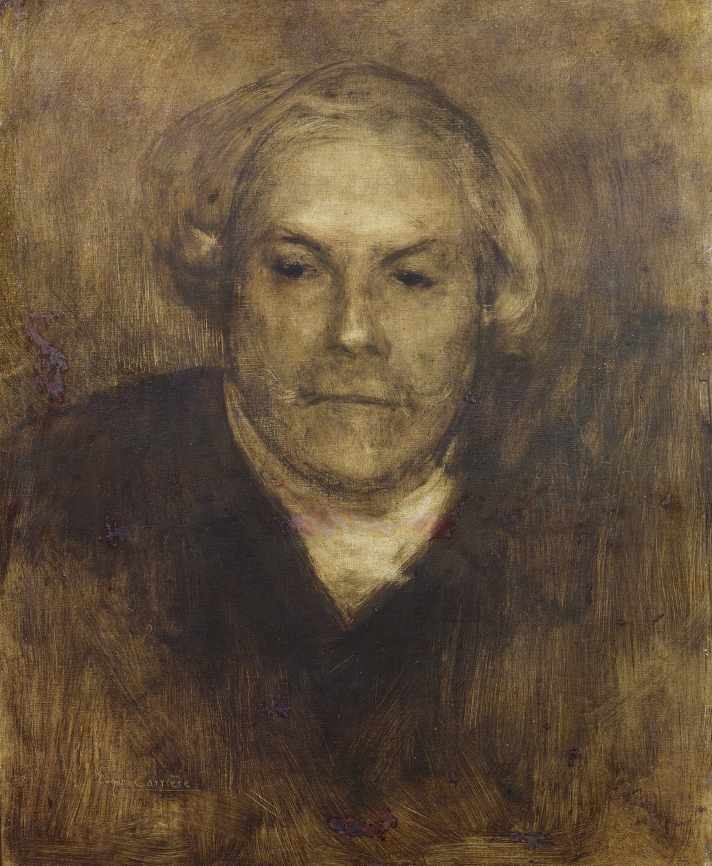 Edmond de Goncourt (1822-96) kolem roku 1892 od Eugène Carrière