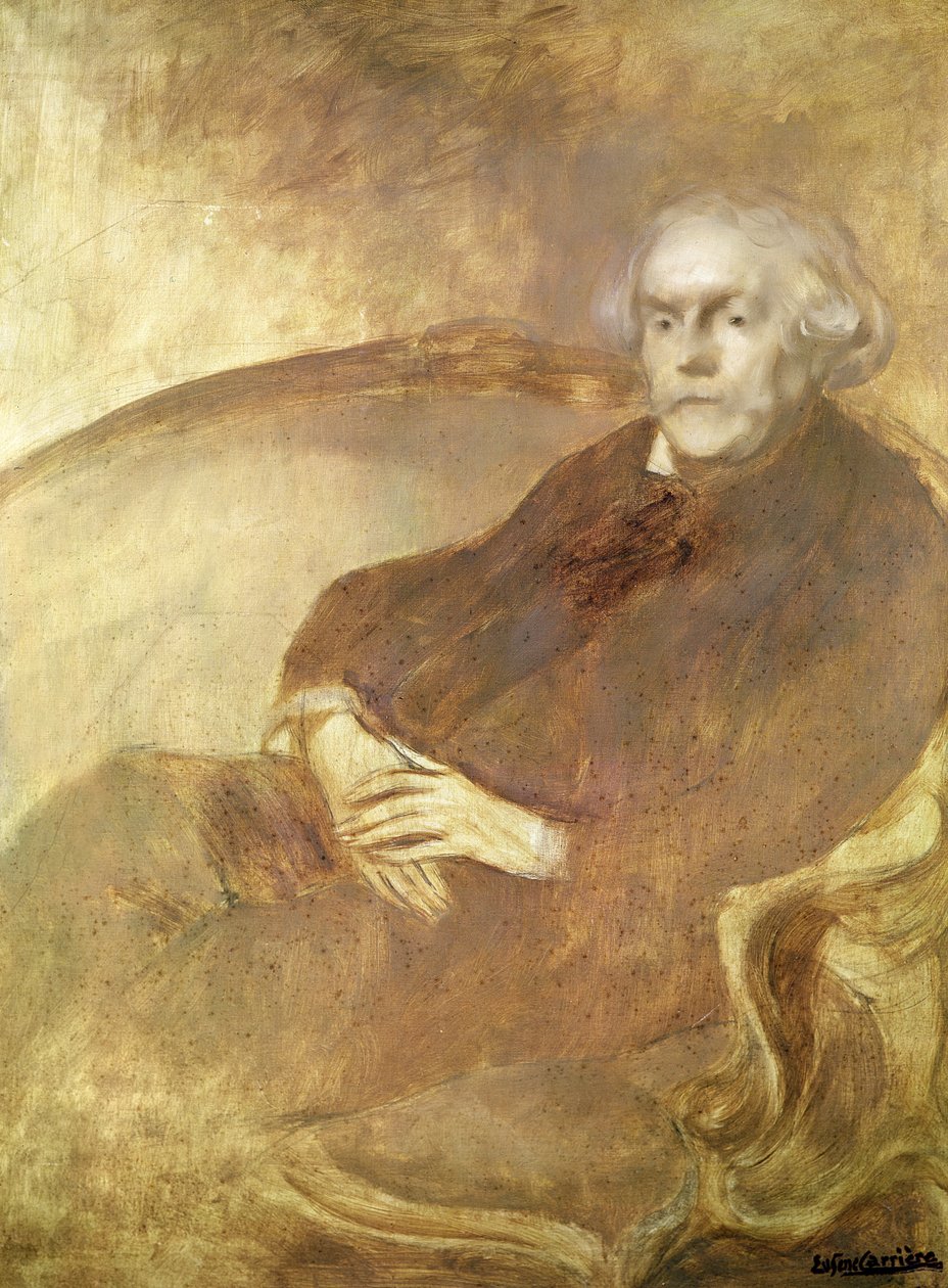 Portrét Edmonda de Goncourt od Eugène Carrière