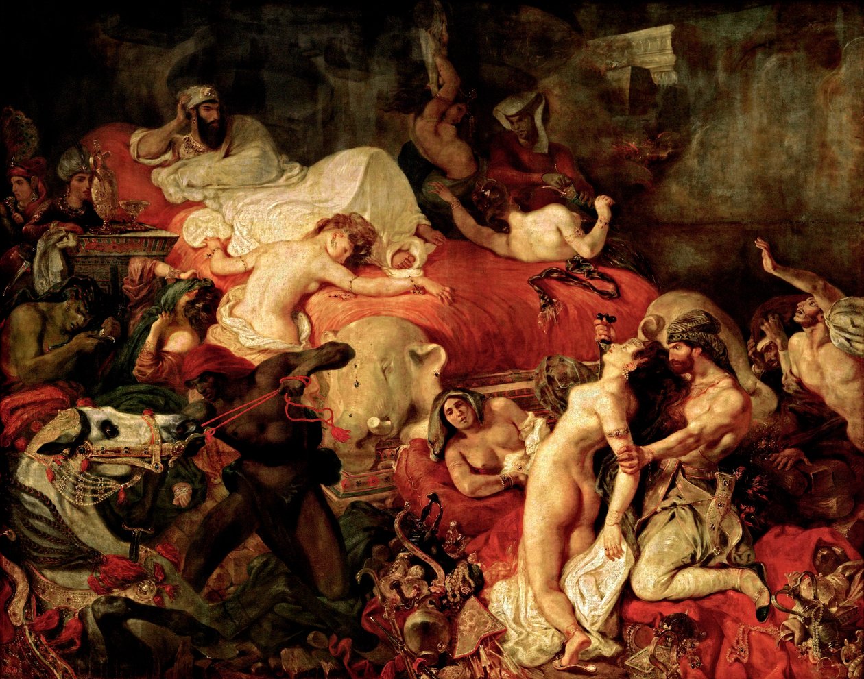 Smrt Sardanapala. Español od Ferdinand Victor Eugene Delacroix