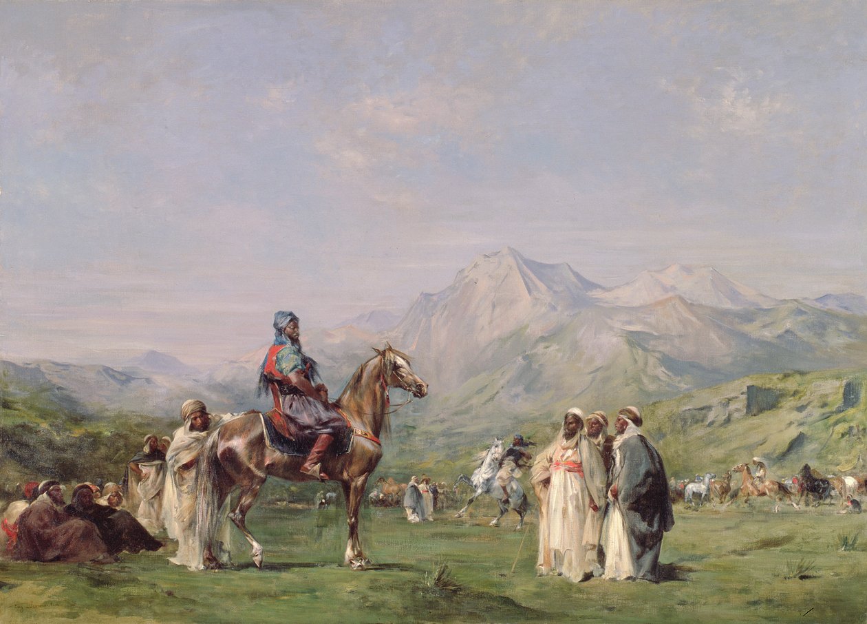 Tábořiště v pohoří Atlas, c.1865 od Eugène Fromentin