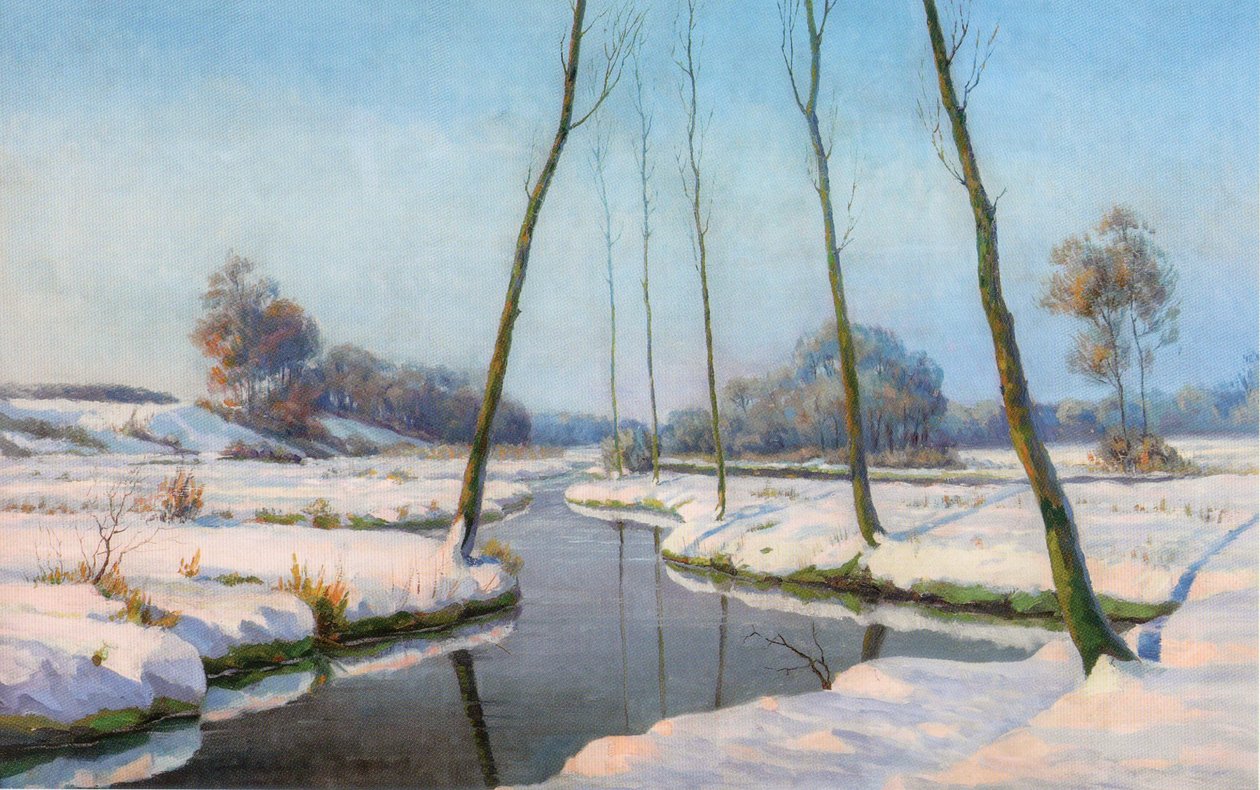 Zasněžená krajina od Eugène Mousset