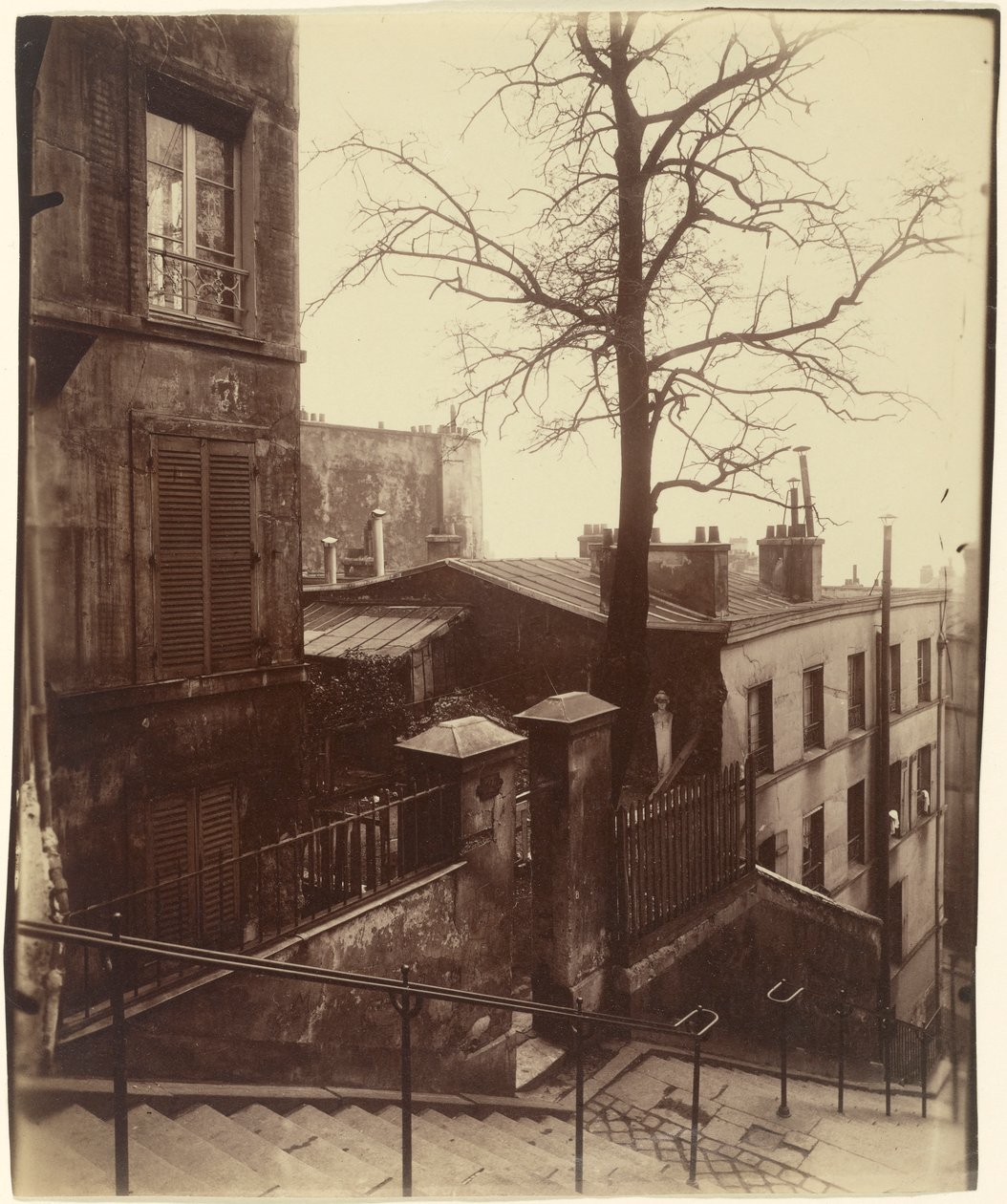 Schodiště, Montmartre, 1921. od Eugène Atget