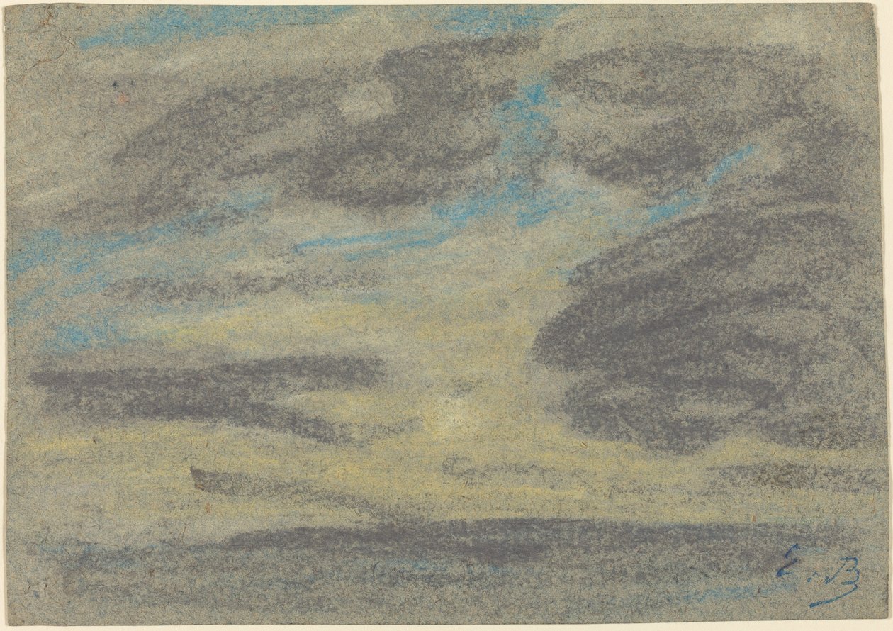 Mraky nad mořem od Eugène Boudin