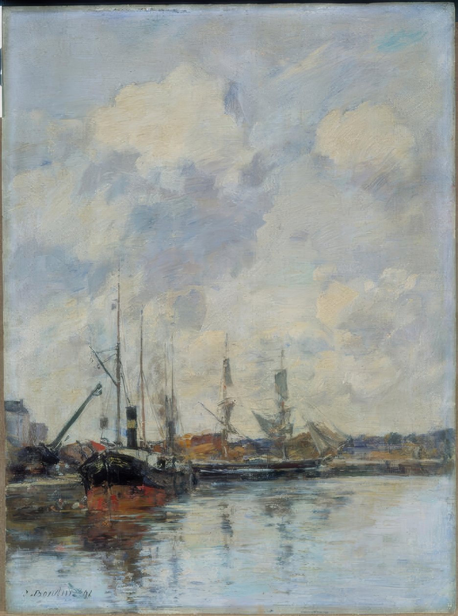 Přístavní nádrž od Eugène Boudin