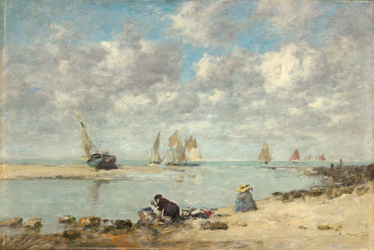 Pračka poblíž Trouville od Eugène Boudin