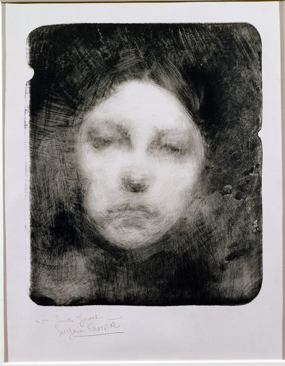 Hlava mladé dívky, 1890 od Eugène Carrière