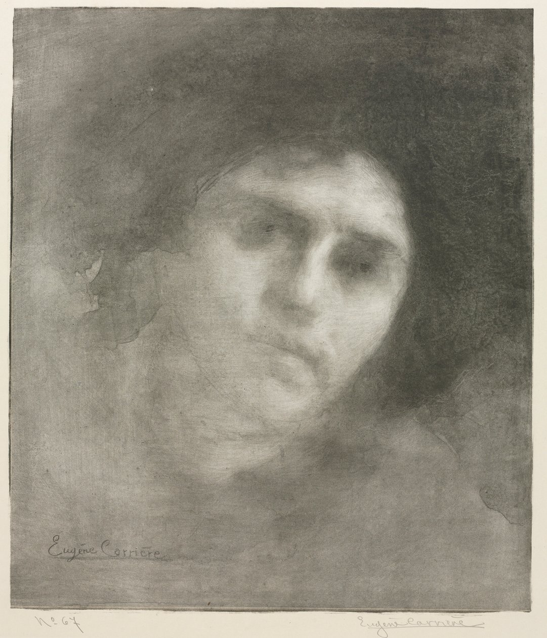 Madame Eugène Carrière velký talíř, 1893. od Eugène Carrière