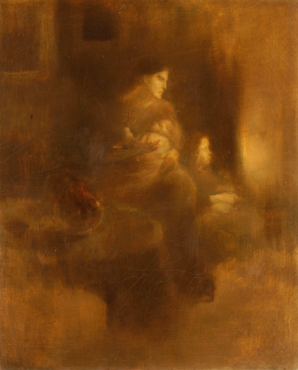 Mateřství, od Eugène Carrière