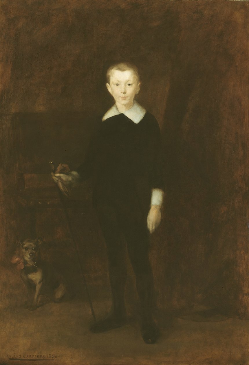 Portrét chlapce, 1886. od Eugène Carrière