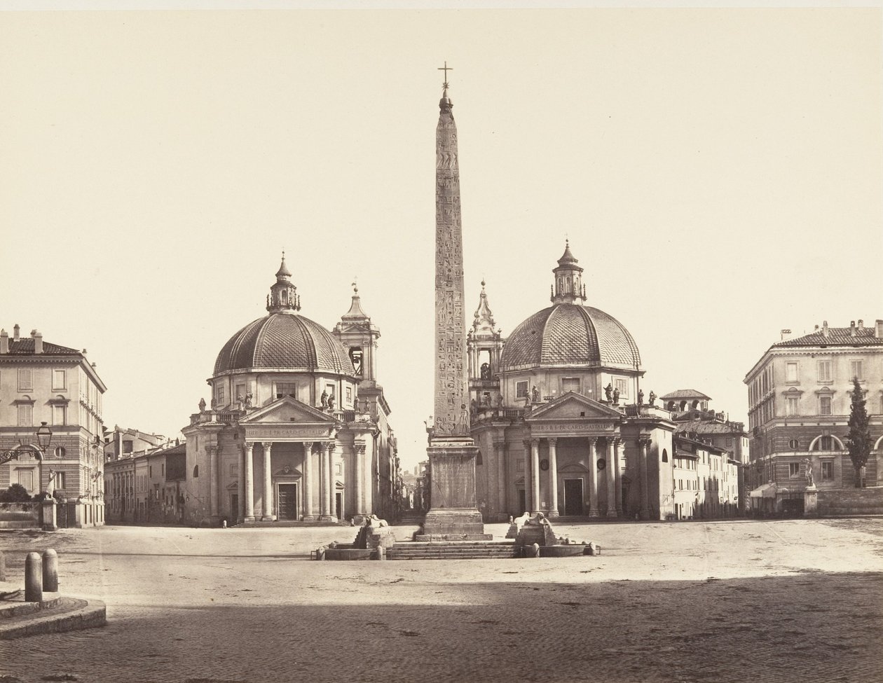 Piazza del Popolo, 1848-52. od Eugène Constant