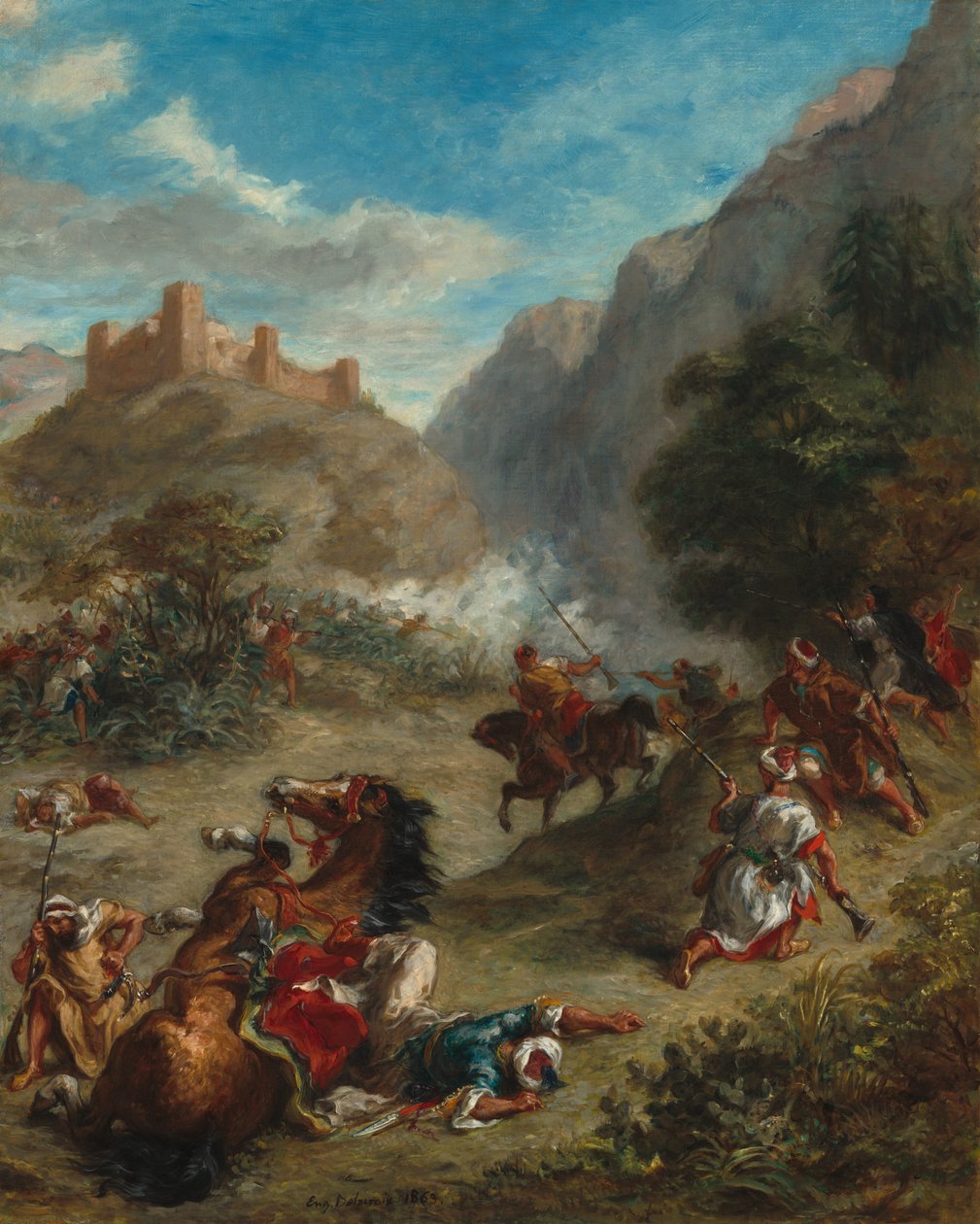 Arabové potyčky v horách, 1863. od Eugène Delacroix