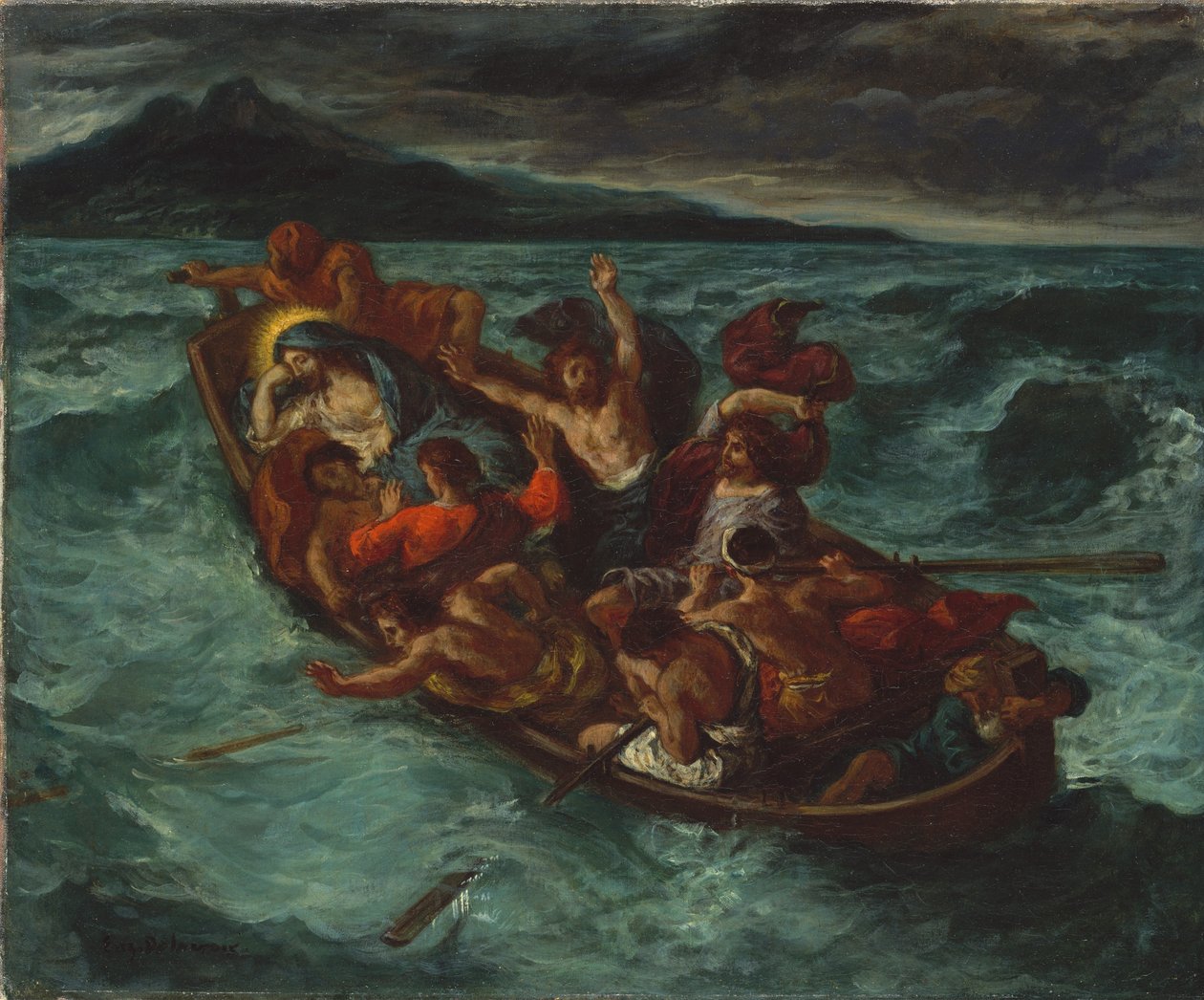 Kristus spí během bouře od Ferdinand Victor Eugene Delacroix