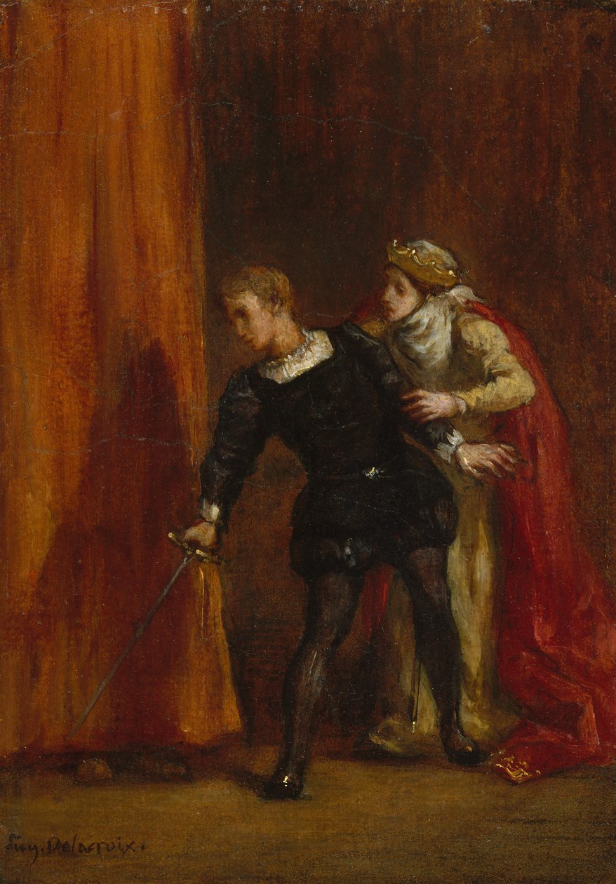 Hamlet a jeho matka, 1849. od Ferdinand Victor Eugene Delacroix