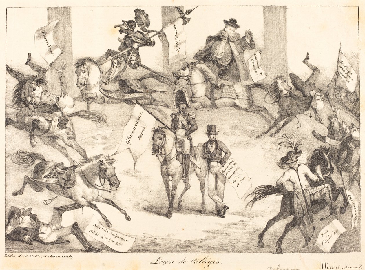 Lekce voltiže (jízda na triku) od Eugène Delacroix