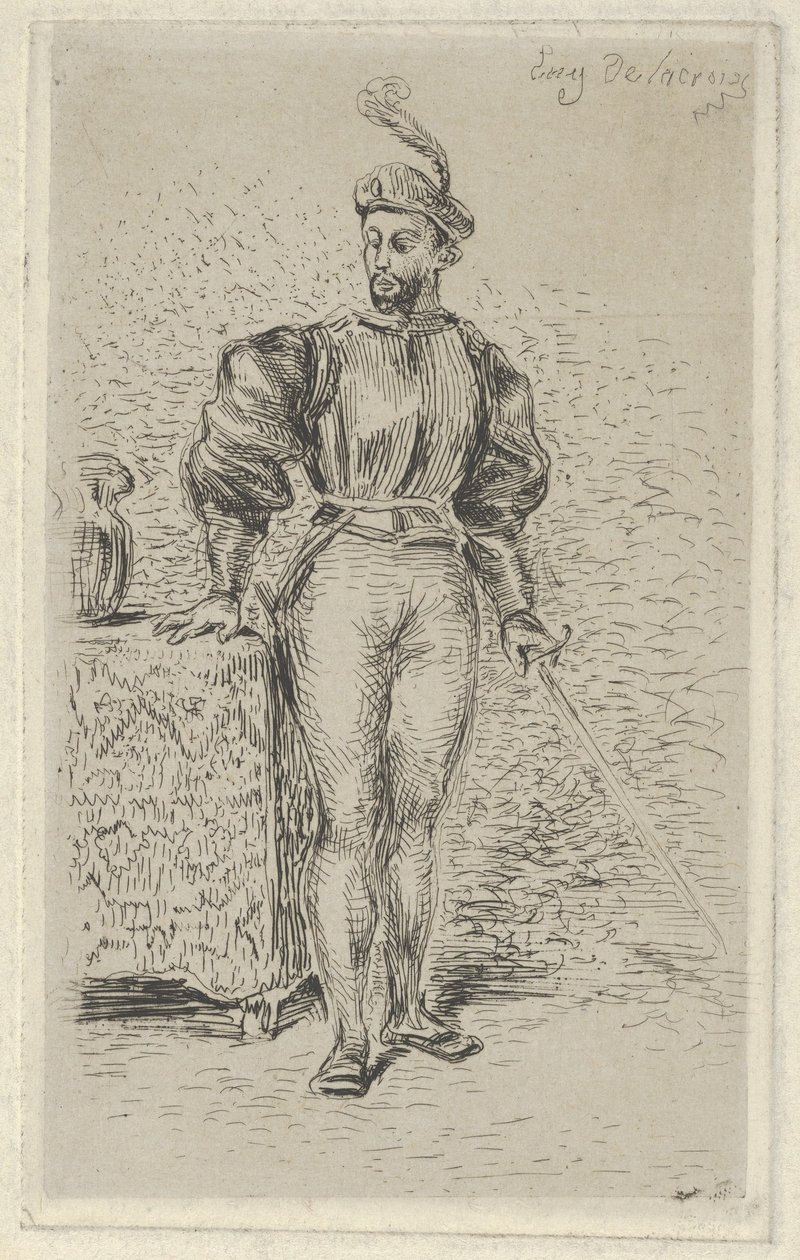 Muž ve zbrani, 1833, 1833. od Eugène Delacroix