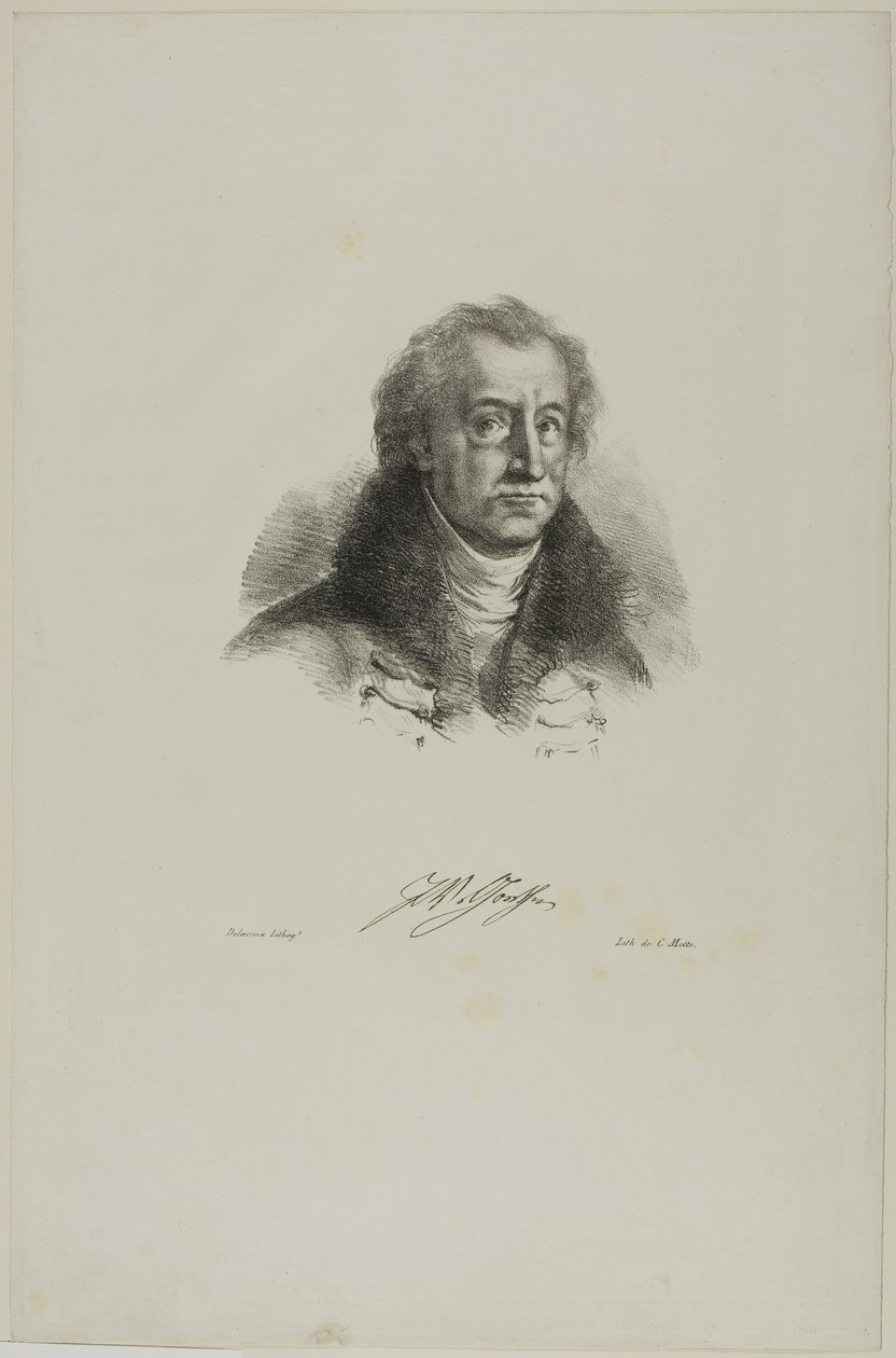 Portrét Goetha z Fausta od Eugène Delacroix