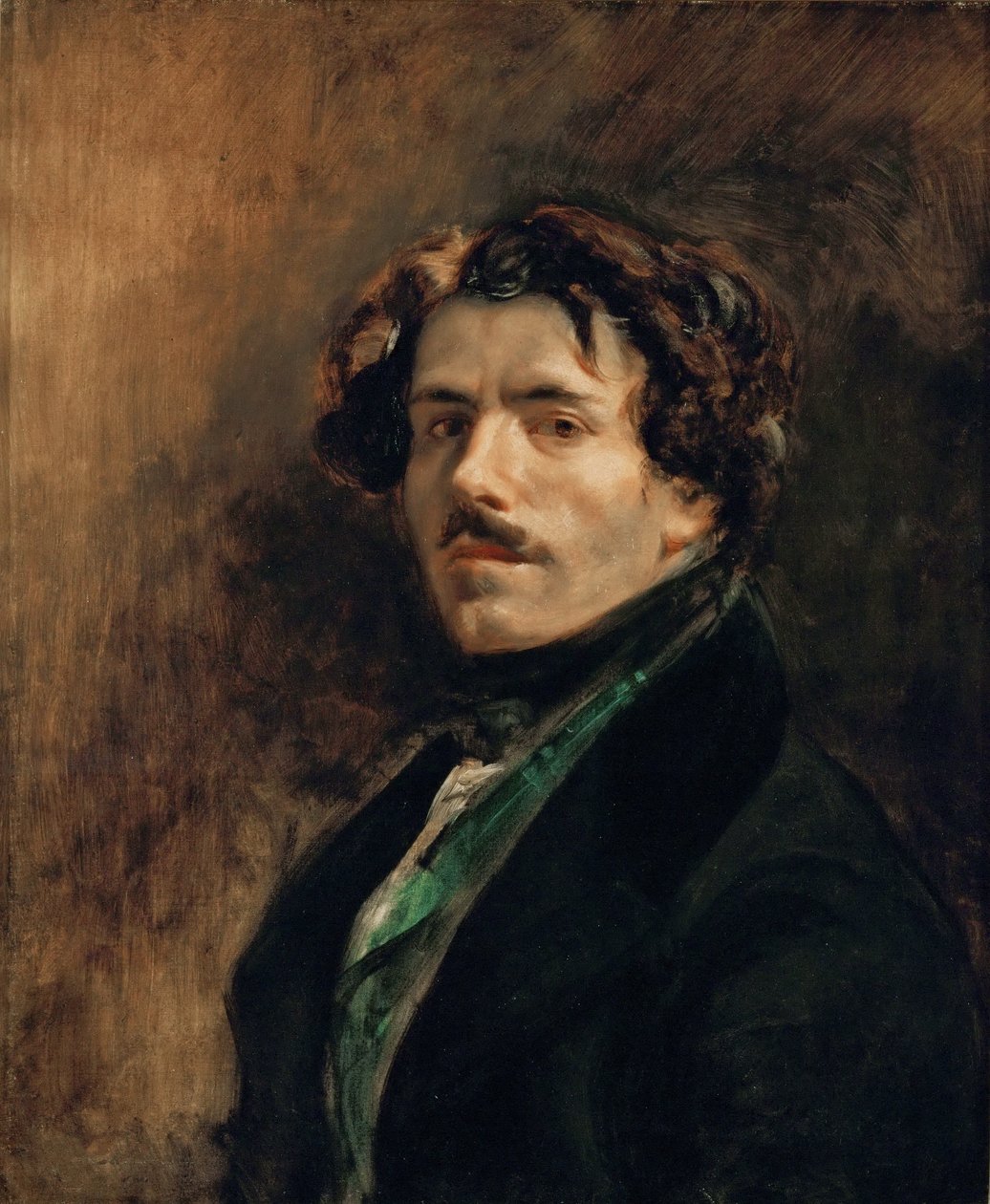 Autoportrét se zelenou vestou od Eugène Delacroix
