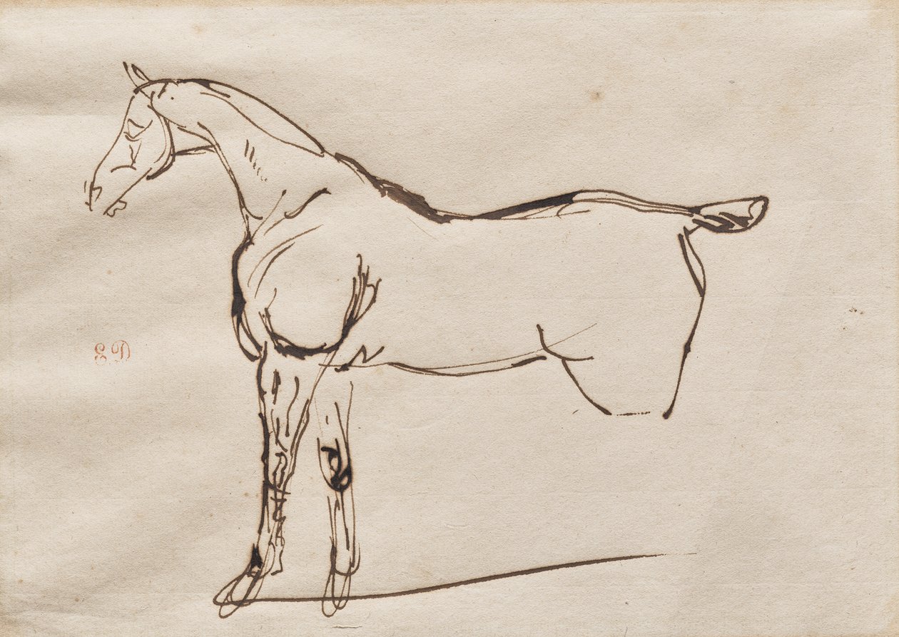 Studie koně od Eugène Delacroix