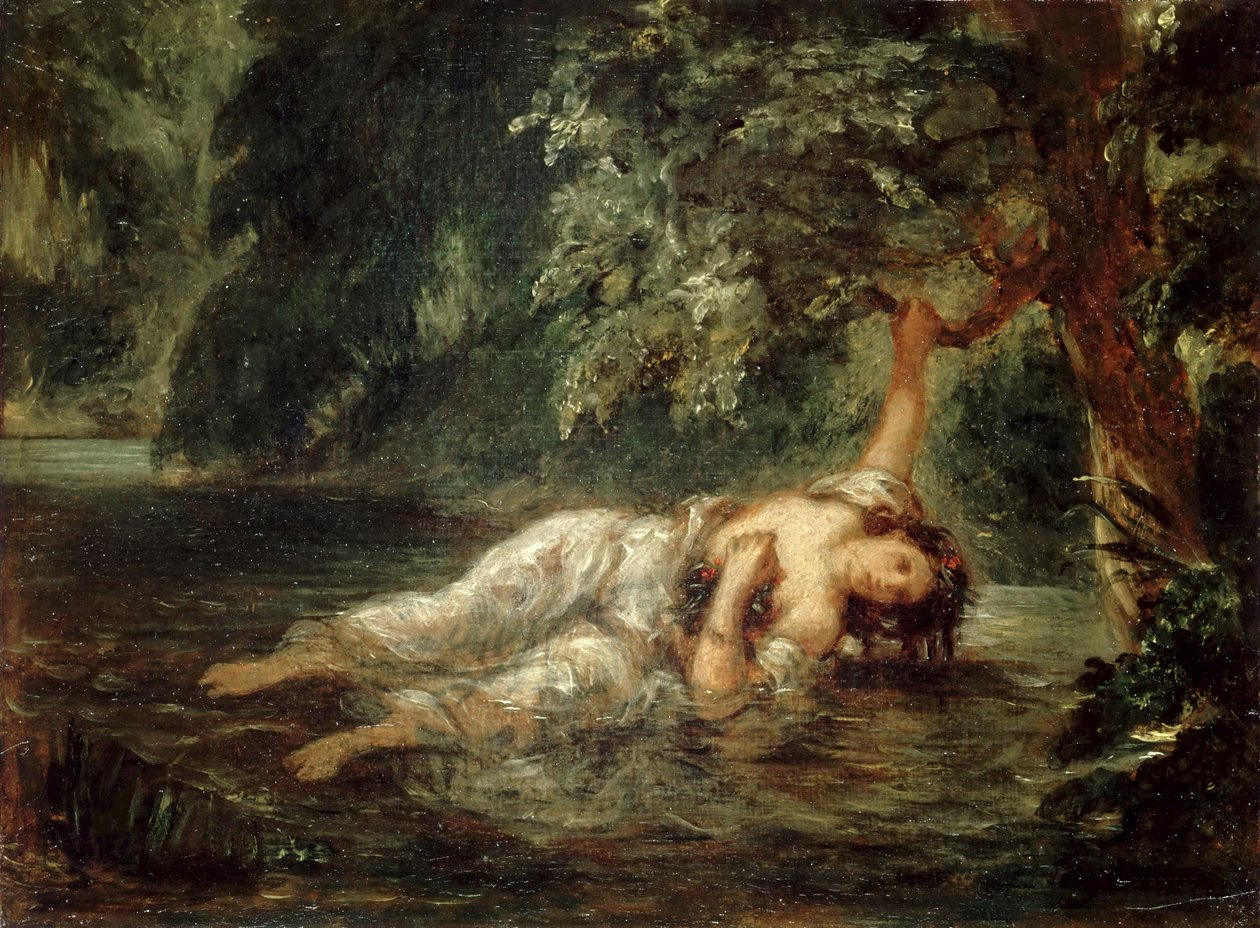 Smrt Ofélie, 1853. od Eugène Delacroix