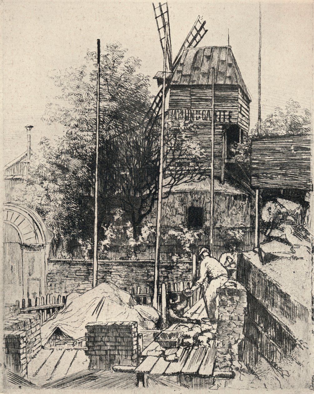 „Moulin de la Galette, Montmartre“, 1915 od Eugène Delâtre