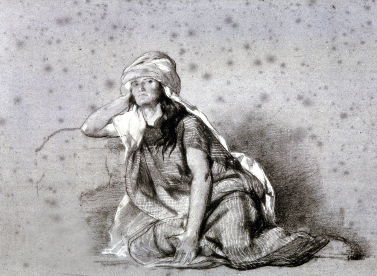 Berberská žena v Sahelu od Eugène Fromentin