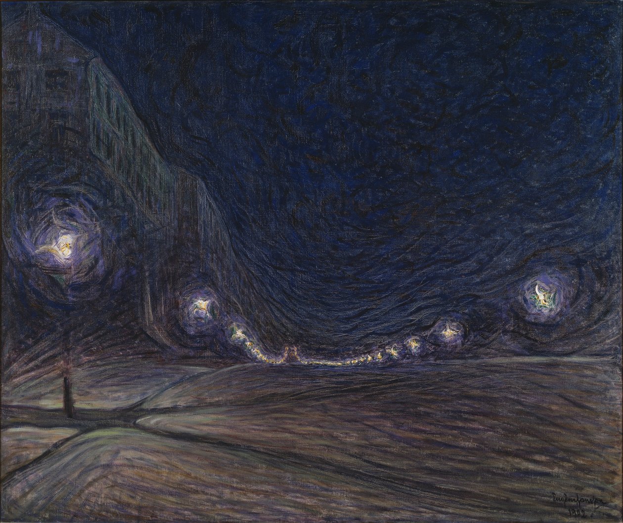 Hornsgatan v noci, 1902 od Eugène Jansson