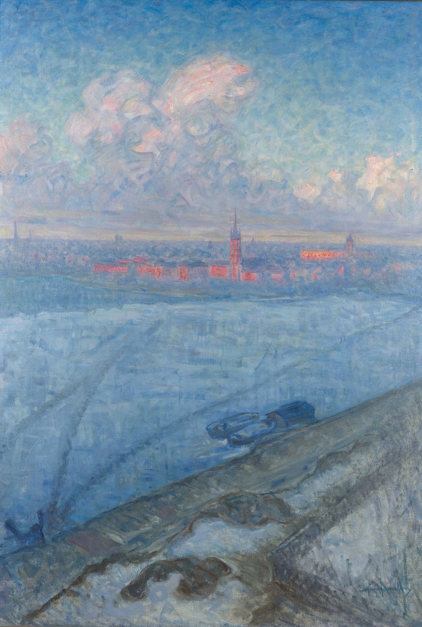 Město při západu slunce od Eugène Jansson