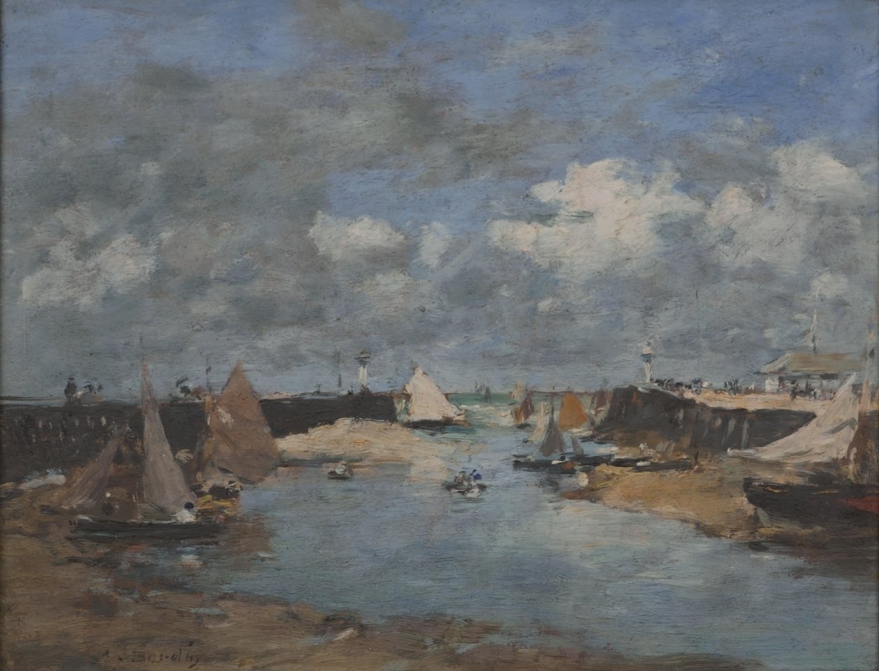 Přístav Trouville od Eugene Louis Boudin
