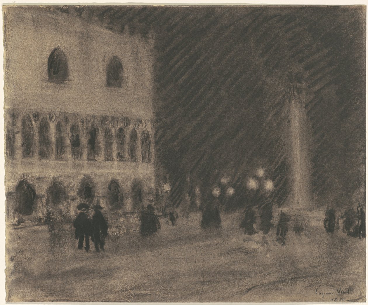 Piazzetta, Benátky od Eugène Vail