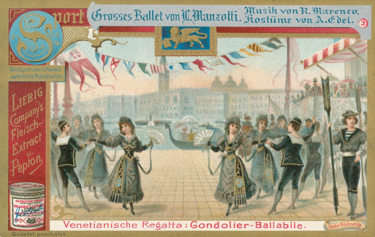 Balet, Liebigova karta, počátek 20. století (chromo) od European School