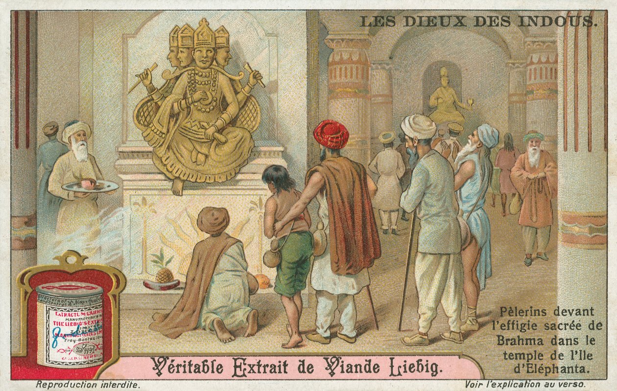Brahma, Liebigova karta, počátek 20. století (chromo) od European School