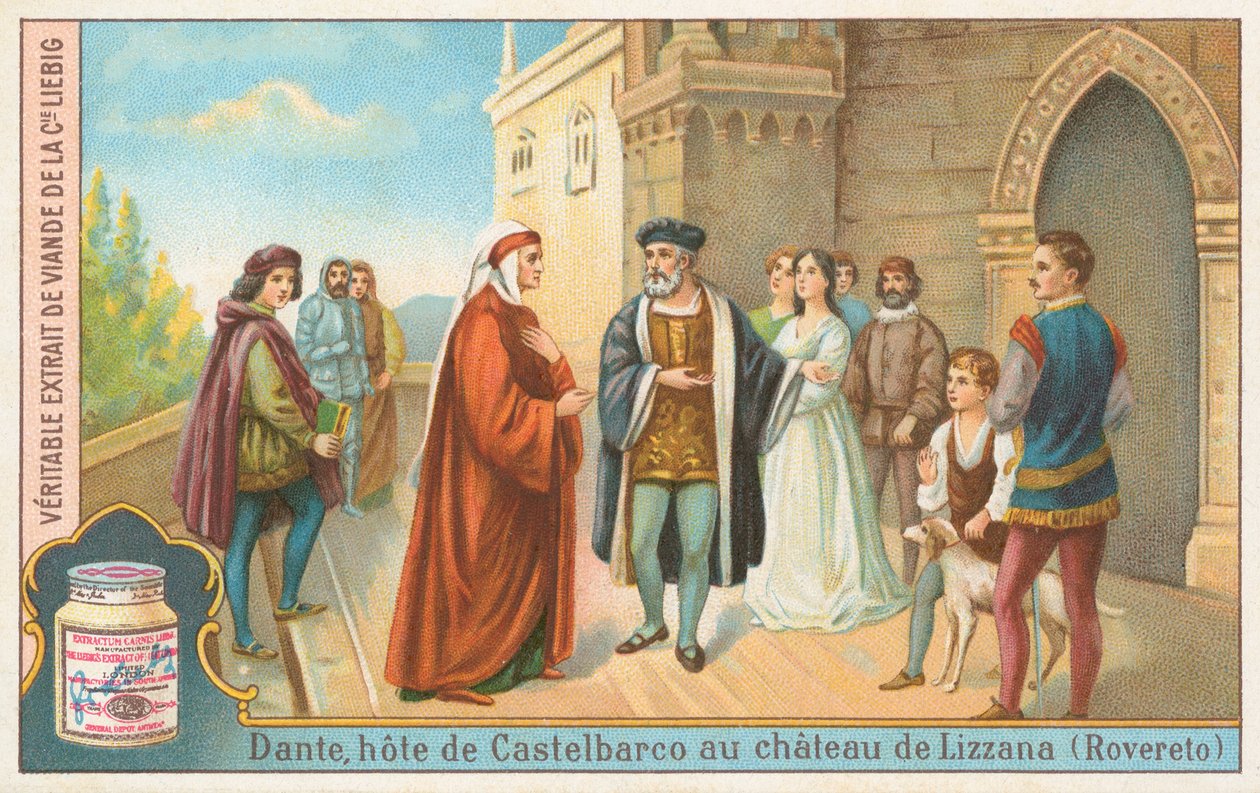 Dante, Liebigova karta, počátek 20. století (chromo) od European School