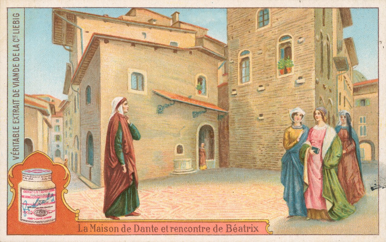 Dante, Liebigova karta, počátek 20. století (chromo) od European School