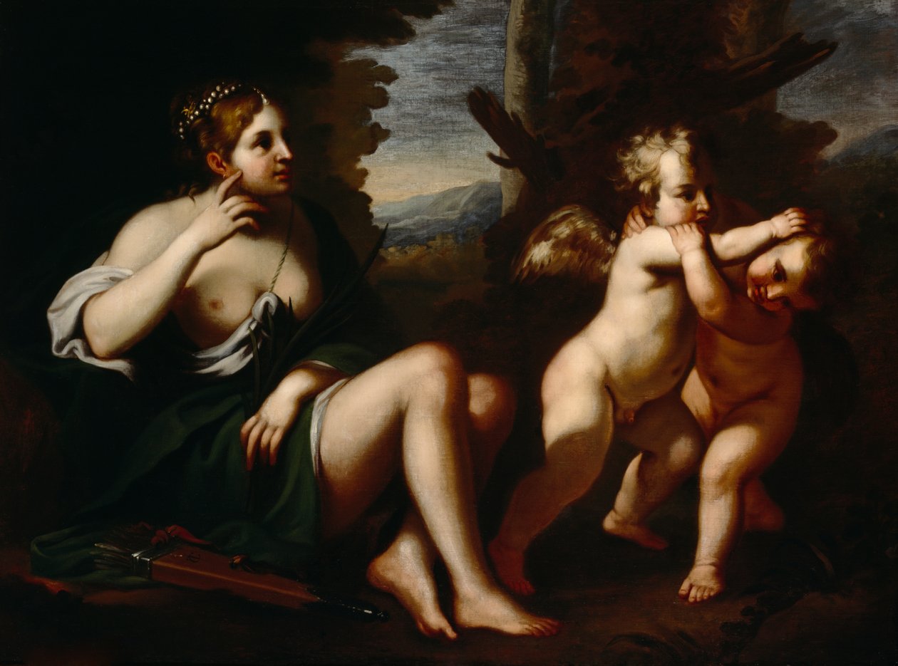 Diana ja Cupids (öljy kankaalle) od European School