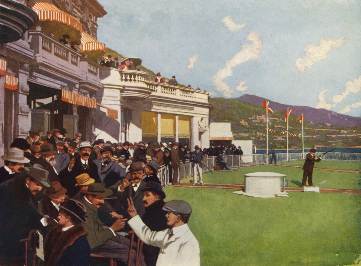 Monte-Carlo, Le Tir aux Pigeons (barevná litografie) od European School