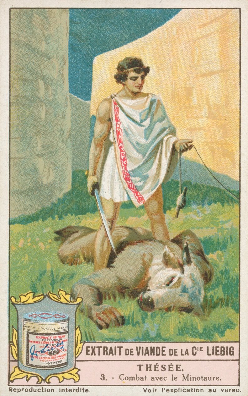 Theseus, Liebigova karta, počátek 20. století (chromo) od European School
