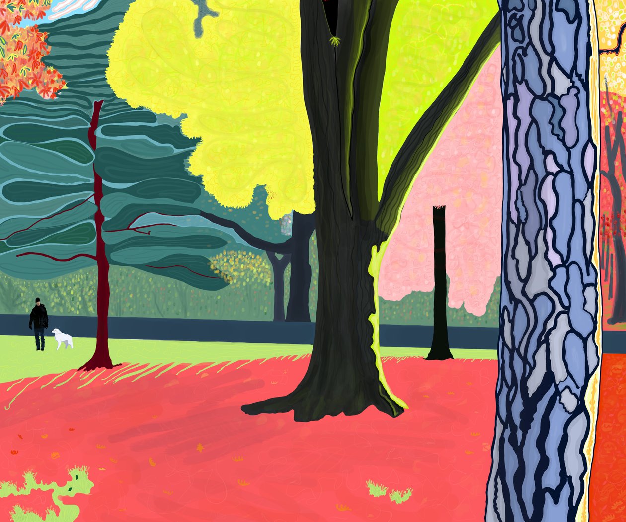 Podzim, Prospect Park (digitální umění) od Evan Sklar