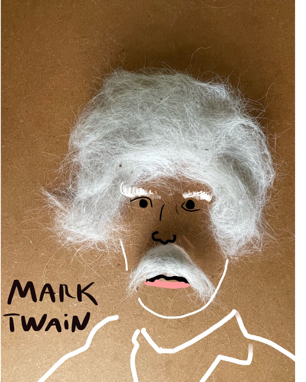 Mark Twain (kolážová kresba) od Evan Sklar