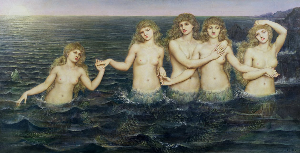 The Sea Maidens, 1885-86 od Evelyn De Morgan
