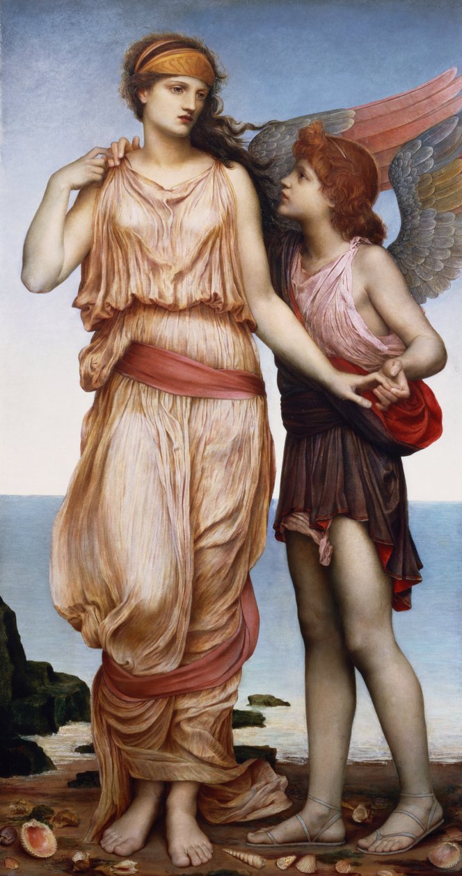 Venuše a Amor, 1878 od Evelyn De Morgan