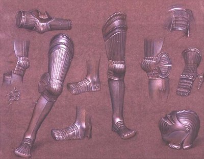 Study of Armour, No.1 (křída) od Evelyn De Morgan